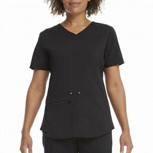 Scrubstar Women's Ultimate Polyester/Rayon Blend Black Scrub Top - Small